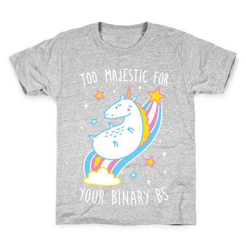 Too Majestic For Your Binary BS (White) Kids T-Shirt