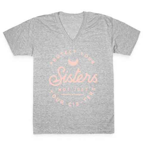 Protect Your Sisters NOt Just YOur Cis-ters V-Neck Tee Shirt