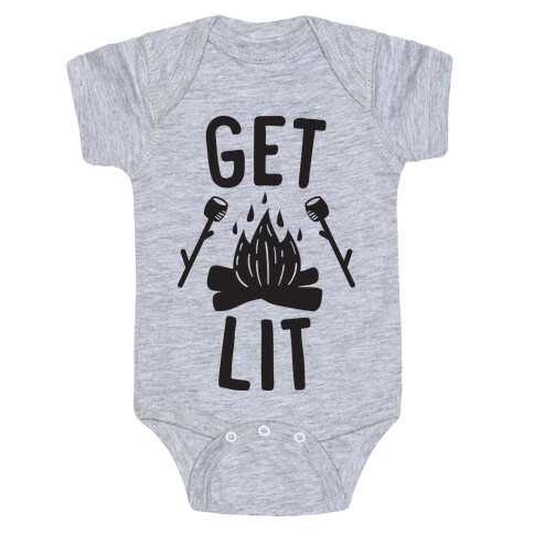 Get Lit - Campfire (CMYK) Baby One-Piece