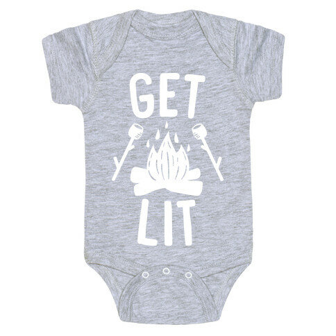 Get Lit - Campfire (White) Baby One-Piece