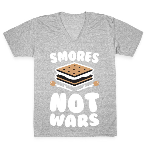 Smores Not Wars (White) V-Neck Tee Shirt