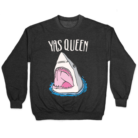 Yas Queen Shark White Print Pullover