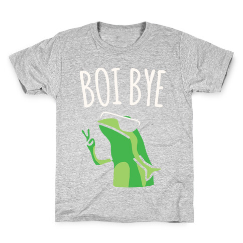 Boi Bye Parody White Print Kids T-Shirt