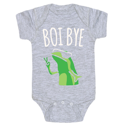 Boi Bye Parody White Print Baby One-Piece