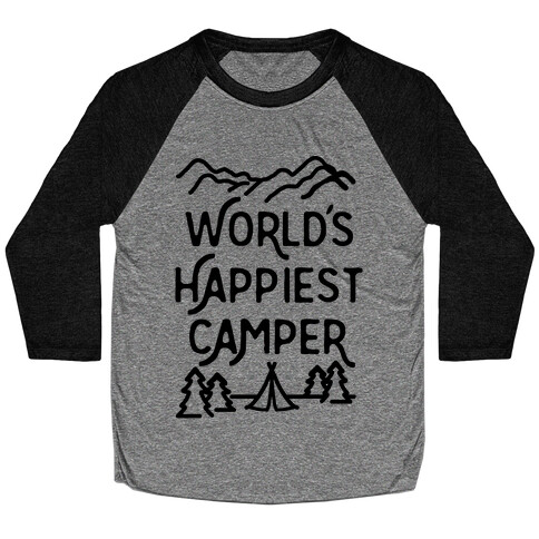 World's Happiest Camper Baseball Tee