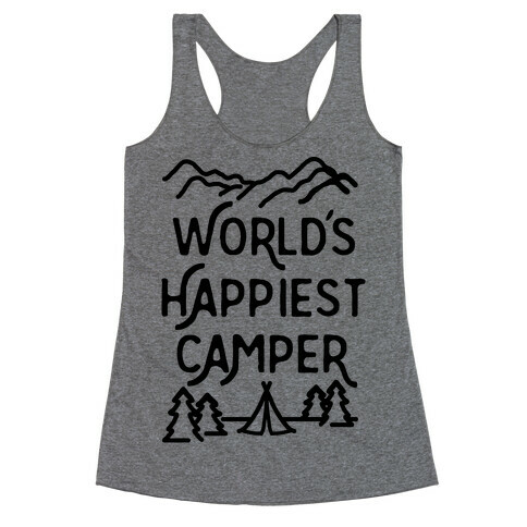 World's Happiest Camper Racerback Tank Top