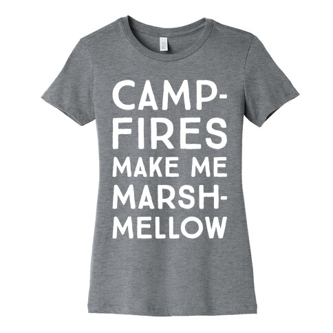 Campfires Make Me Marshmellow White Print Womens T-Shirt