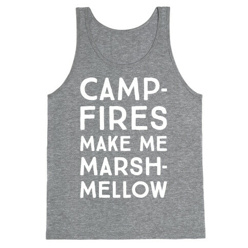 Campfires Make Me Marshmellow White Print Tank Top