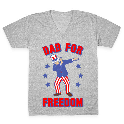 DAB FOR FREEDOM V-Neck Tee Shirt