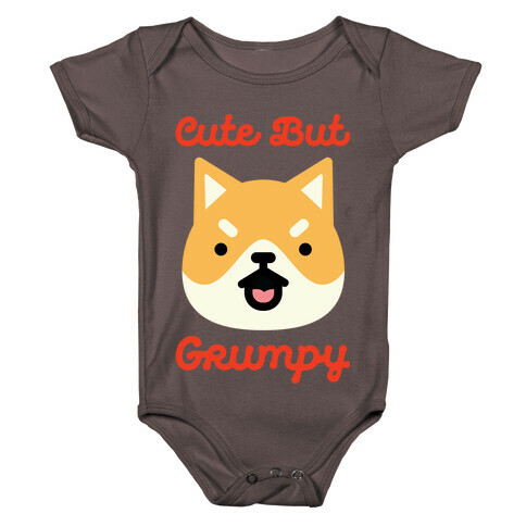 Cute but Grumpy Shiba Inu Baby One-Piece