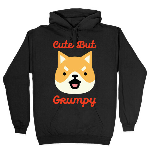 Cute but Grumpy Shiba Inu Hooded Sweatshirt