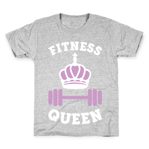 Fitness Queen (White) Kids T-Shirt