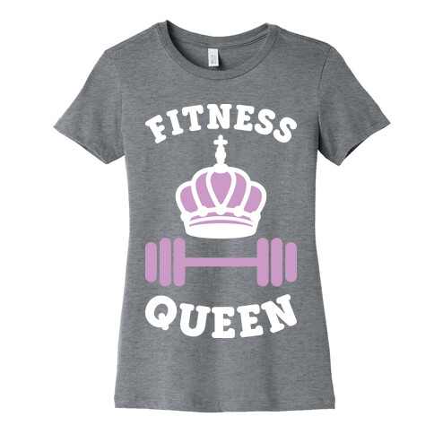 Fitness Queen (White) Womens T-Shirt