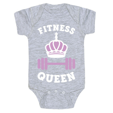 Fitness Queen (White) Baby One-Piece
