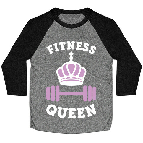 Fitness Queen (White) Baseball Tee