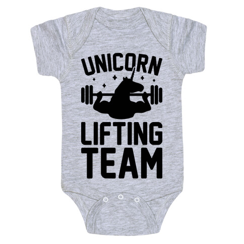 Unicorn Lifting Team Baby One-Piece