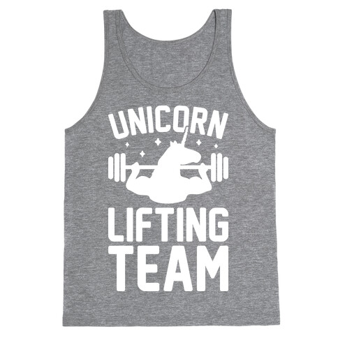 Unicorn Lifting Team (White) Tank Top