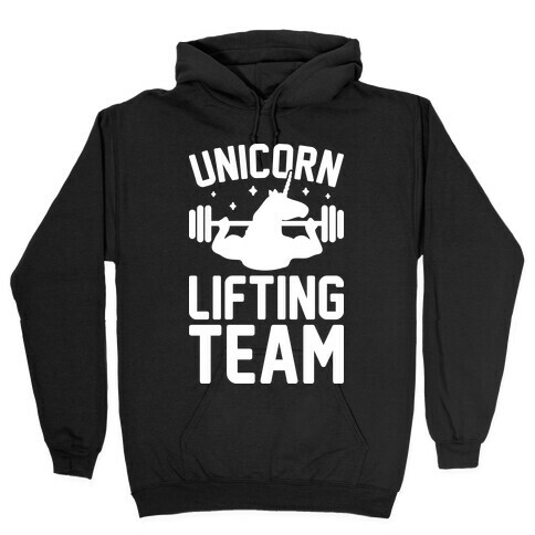 Unicorn Lifting Team (White) Hooded Sweatshirt