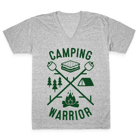 Camping Warrior V-Neck Tee Shirt