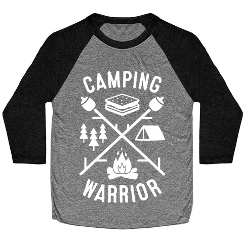 Camping Warrior (White) Baseball Tee