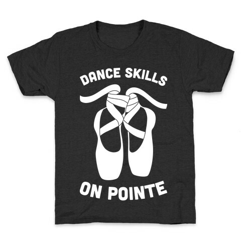 Dance Skills On Pointe (White) Kids T-Shirt