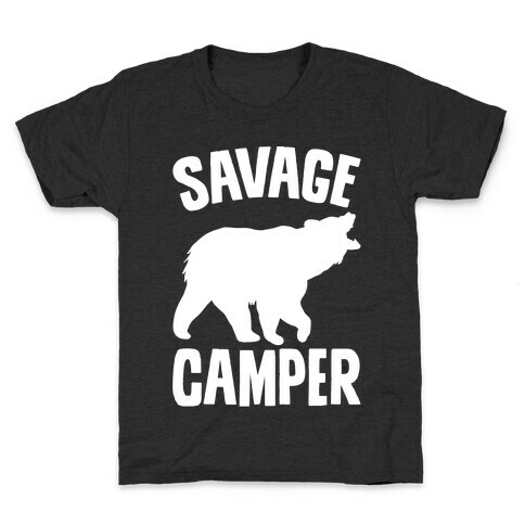 Savage Camper White Print Kids T-Shirt
