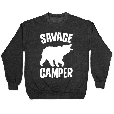 Savage Camper White Print Pullover