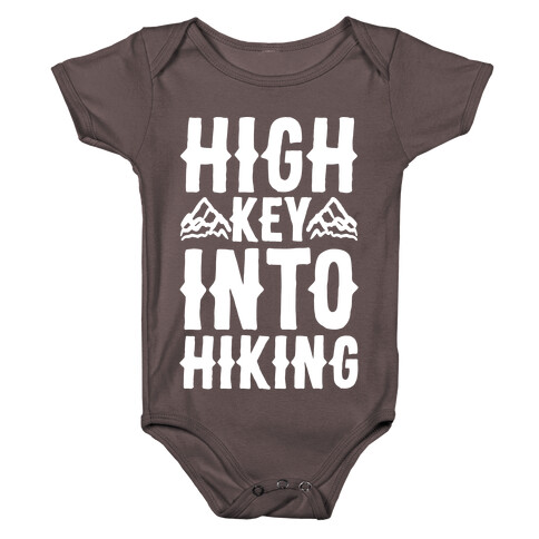 High Key Into Hiking White Print Baby One-Piece