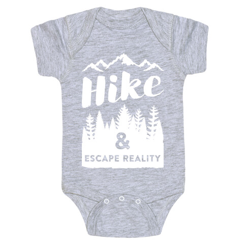 Hike & Escape Reality (White) Baby One-Piece