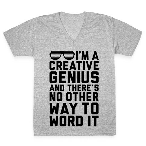 Creative Genius V-Neck Tee Shirt