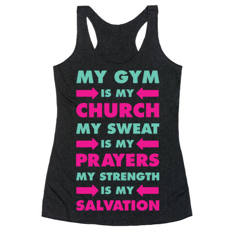 My Gym is my Church Racerback Tank Top