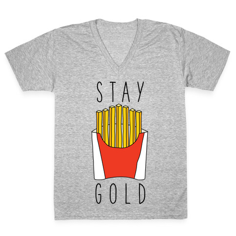 Stay Gold Fries V-Neck Tee Shirt