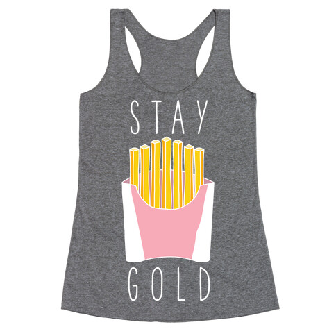 Stay Gold Pink Racerback Tank Top