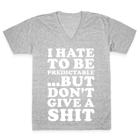 I Don't Give a Shit V-Neck Tee Shirt