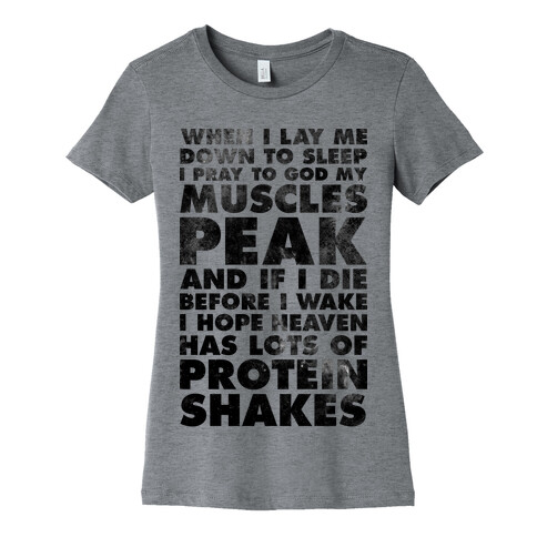 Weight Lifter's Prayer Womens T-Shirt