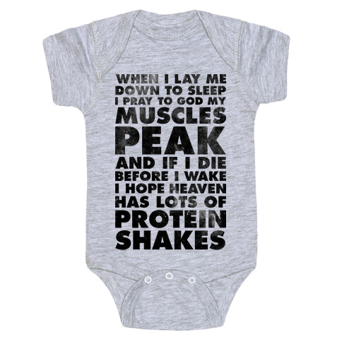 Weight Lifter's Prayer Baby One-Piece