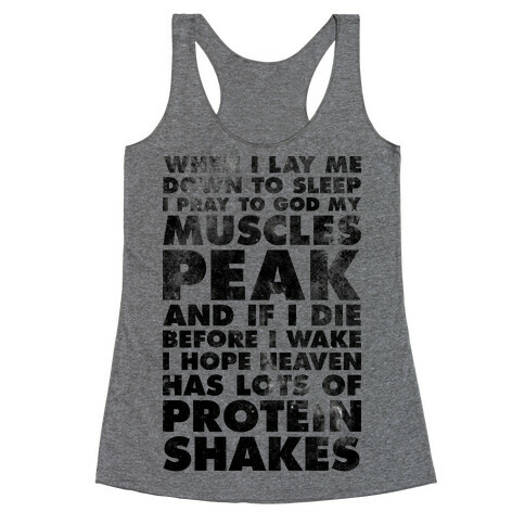 Weight Lifter's Prayer Racerback Tank Top