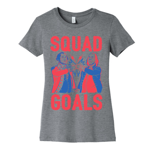 Squad Goals George Washington & Benjamin Franklin (cmyk) Womens T-Shirt