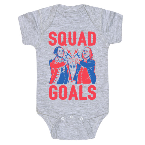 Squad Goals George Washington & Benjamin Franklin (cmyk) Baby One-Piece