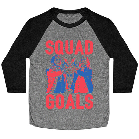 Squad Goals George Washington & Benjamin Franklin (cmyk) Baseball Tee