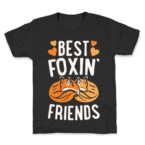 Best Foxin' Friends White Print Kids T-Shirt