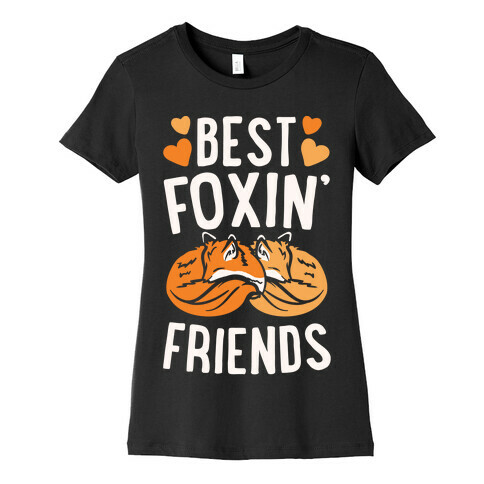 Best Foxin' Friends White Print Womens T-Shirt