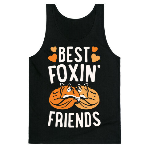 Best Foxin' Friends White Print Tank Top