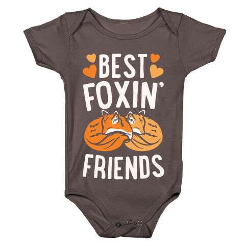 Best Foxin' Friends White Print Baby One-Piece