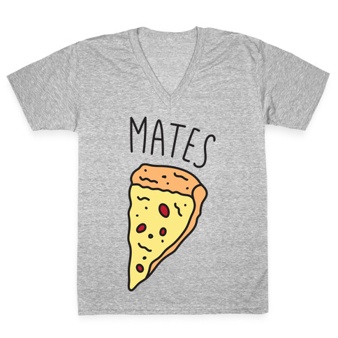 Soul Mates Pizza 2 V-Neck Tee Shirt