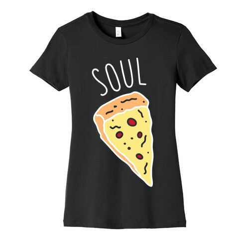 Soul Mates Pizza 1 (White) Womens T-Shirt