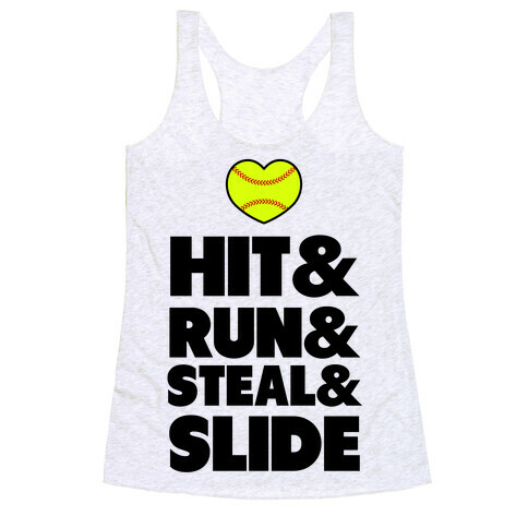 Hit & Run & Steal & Slide Racerback Tank Top