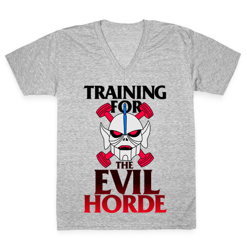 Training For The Evil Horde V-Neck Tee Shirt