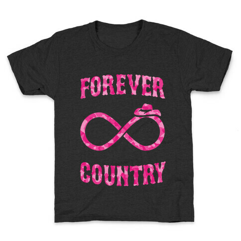 Forever Country (pink camo) Kids T-Shirt