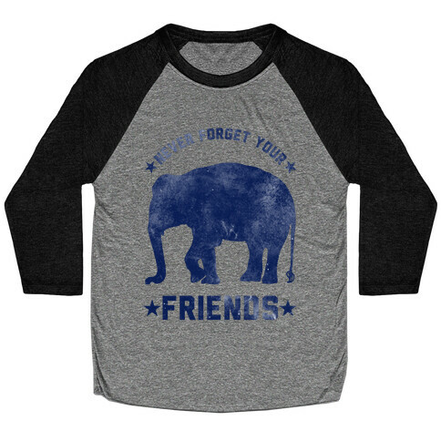 Never Forget Your Friends Baseball Tee